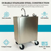 Stainless Steel Concession Sinks - 4 Compartment Portable Sink with Hot Water & Cold Water - Portable Concession Sink for Food Trucks, Concession Stands or Commercial Use (Sink with Casters)