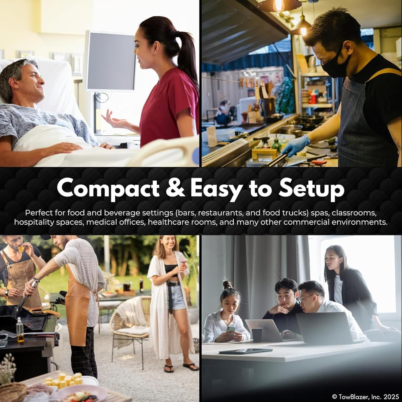 Premier Portable Handwashing Station with Hot Water – White Cabinet with White Top