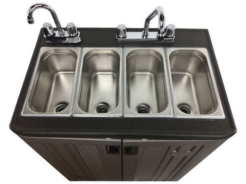  4 compartment concession sink front view