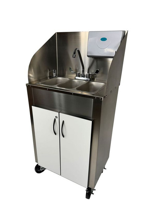 Pinnacle Stainless Steel Warewashing Station with Splash Guard