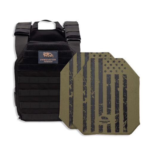 Level III Shooters Cut Set of Two (Front & Back) KEVLAR LINED FRAG  MITIGATION