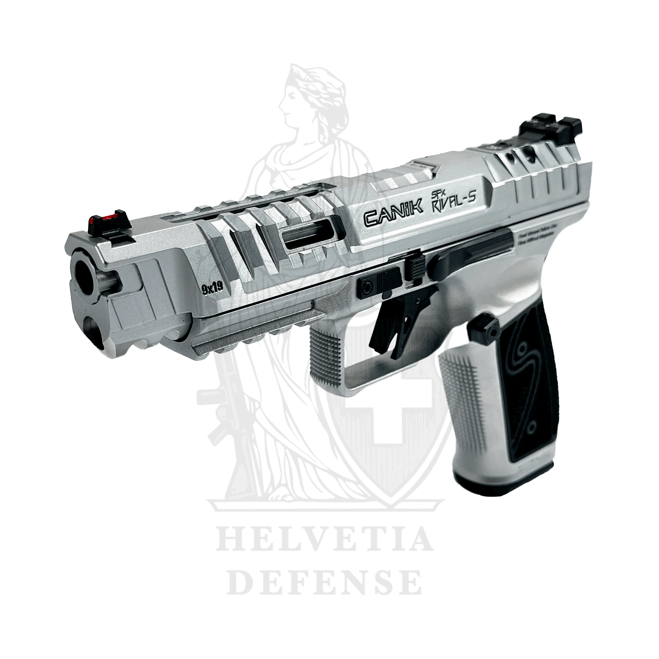 CANIK SFx RIVAL-S Chrome – 9x19mm Steel Pistol, 18 Rounds, 127mm