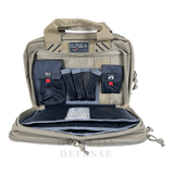 GPS Tactical Quad 2 Pistol Range Bag - Tan