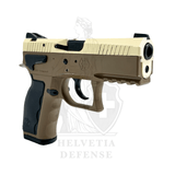 Sphinx SDP Compact Beige pistol – color prototype Swiss precision handgun available in Geneva