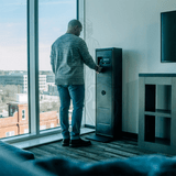 VAULTEK ViSN RS200i-BK Smart Biometric Rifle Safe – Black, advanced connected long gun safe, firearm security available in Geneva