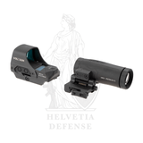 Holosun HS510C Solar red circle dot sight combo with HM3X magnifier for rifles - Helvetia Defense