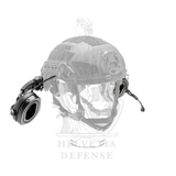Earmor M32X Plus tactical hearing protection set compatible with ARC helmet rails for military and shooting operations - Helvetia Defense