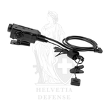 Earmor M52 tactical PTT adapter compatible with Motorola Talkabout radios for communication headsets - Helvetia Defense