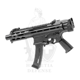 G&G MXC9 semi-automatic and full-automatic airsoft assault rifle replica for tactical training and skirmish use - Helvetia Defense