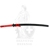 KATANA JAWS Red folded steel, high-quality forged Japanese sword with deep red design, ideal for collection or martial arts practice – Helvetia Defense