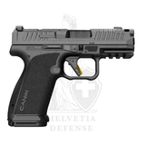 Pistole Canik METE MC9 Prime Kaliber 9x19 mit kompensiertem Lauf und Tritium-Visierung – Helvetia Defense Genf