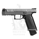 Pistole Laugo Arms Alien Creator Evolution Full Kit Kaliber 9x19 DLC-Beschichtung grau und schwarz – Helvetia Defense Genf