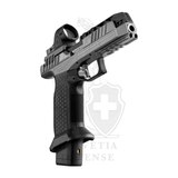Pistole Laugo Arms Alien Creator Evolution Limited Optics Kit Kaliber 9x19 DLC-Beschichtung mit XL Wettkampf-Magwell – Helvetia Defense Genf