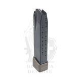 Canik Full Size 18+1 Schuss TTI Combat Magazin 9mm mit +1 Aluminium-Verlängerung Bronze Cerakote, wärmebehandeltem Stahlgehäuse, doppelreihig und Anti-Friktions-Beschichtung AFC – kompatibel TP9 TTI Combat Serie – Helvetia Defense Genf