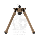 Magpul M-LOK Zweibein MAG933 Mil-Spec hartanodisiertes 6061-T6 Aluminium mit ausziehbaren Beinen 6.8 bis 10.3 Zoll, 50° Neigung und 40° Schwenkung, Druckknopf-Beinverlängerung, Atlas-kompatible austauschbare Füsse – 311g – Made in USA – Helvetia Defense Genf