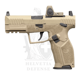 FN HiPer MRD FDE Selbstladepistole in 9 × 19 mm mit Flat-Dark-Earth-Polymergriffstück und Mini-Red-Dot-fähigem Verschluss