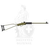 Chiappa Little Badger TDX .22 LR single-shot folding takedown carbine with wire-frame stock, 16.5-inch barrel, and Picatinny-railed forend