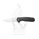  N.Sutter Quercus NS01A Black folding pocket knife with D2 blade and frame lock 