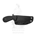 N.Sutter Fidelis NS02A Black fixed-blade knife with Alleima 14C28N steel blade and black G10 handle 