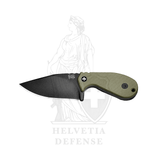 N.Sutter Fidelis NS02C Olive Drab fixed-blade knife with black 14C28N steel blade and green G10 handle 