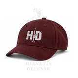 Helvetia Defense Burgundy Cap with white embroidered HD front logo, rear lettering and adjustable strap