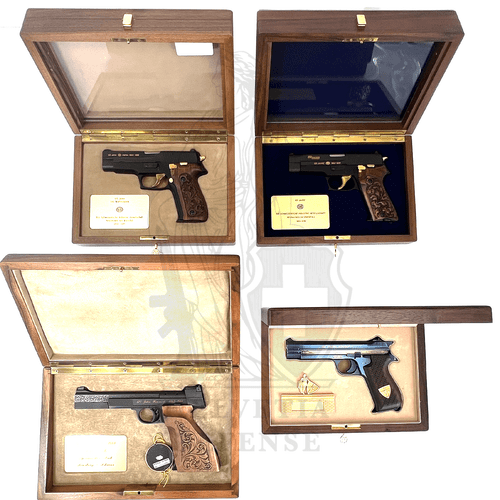 Set of 4 Commemorative Pistols - SIG & HAMMERLI Kanton Jubiläumspistole 125 Jahre