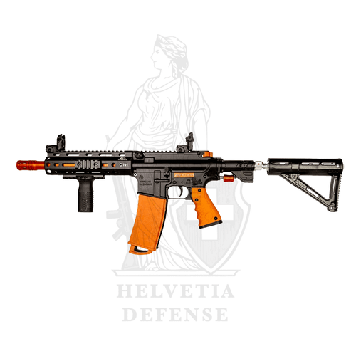  Byrna Mission 4 Hopper .68 caliber less-lethal launcher with AR-15-style platform in black 