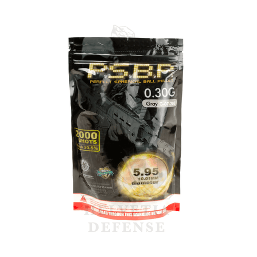 G&G Perfect 0.30 g premium extended-range airsoft BBs, high-precision long-distance ammunition – 2000 rounds pack – Helvetia Defense