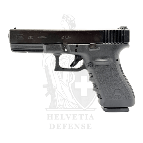 GLOCK G21C pistol, compensated .45 ACP handgun delivering control, power, and reliability for sport shooting – Helvetia Defense