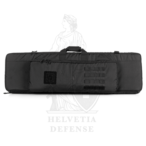 5.11 Tactical 42 Zoll Doppel-Gewehrtasche schwarz gepolstert mit MOLLE-Schlaufen, abschließbaren YKK-Reißverschlüssen und abnehmbaren Rucksackgurten – Helvetia Defense Genf