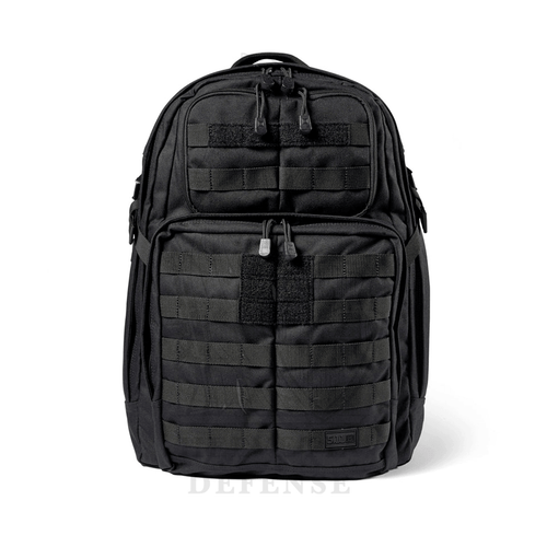 5.11 Tactical Rush 24 2.0 schwarz 37L taktischer Rucksack 1050D Nylon mit MOLLE, 15-Zoll Laptopfach, verdecktes CCW-Fach und Rush Tier System – Helvetia Defense Genf
