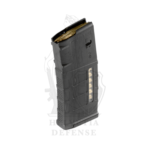 Magpul PMAG 25 LR/SR GEN M3 Window 7.62×51 NATO .308 Win schlagfestes Polymer-Magazin mit doppelseitigen transparenten MagLevel-Fenstern, verkantungsfreiem selbstschmierendem Zubringer, 25 Schuss SR25/M110/AR-10 – Made in USA – Helvetia Defense Genf