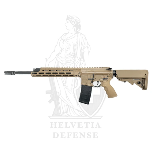 Rifle LMT DEFENSE LAUNCH SPECIAL EDITION SWISS 5.56 x 45 STGW 25 K 16" PISTON - FDE