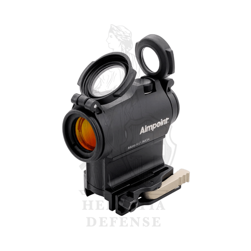 Aimpoint Micro H-2 2-MOA-Leuchtpunktvisier mit LRP-Schnellspannmontage und 39-mm-Distanzstück für Picatinny-Schienen