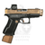 Pistole Taran Tactical Innovations TTI G43X Combat Carry Copperhead Kaliber 9x19 Bronze PVD Ausführung mit SIG Romeo-X Optik und Trijicon Tritium-Visierung – Helvetia Defense Genf