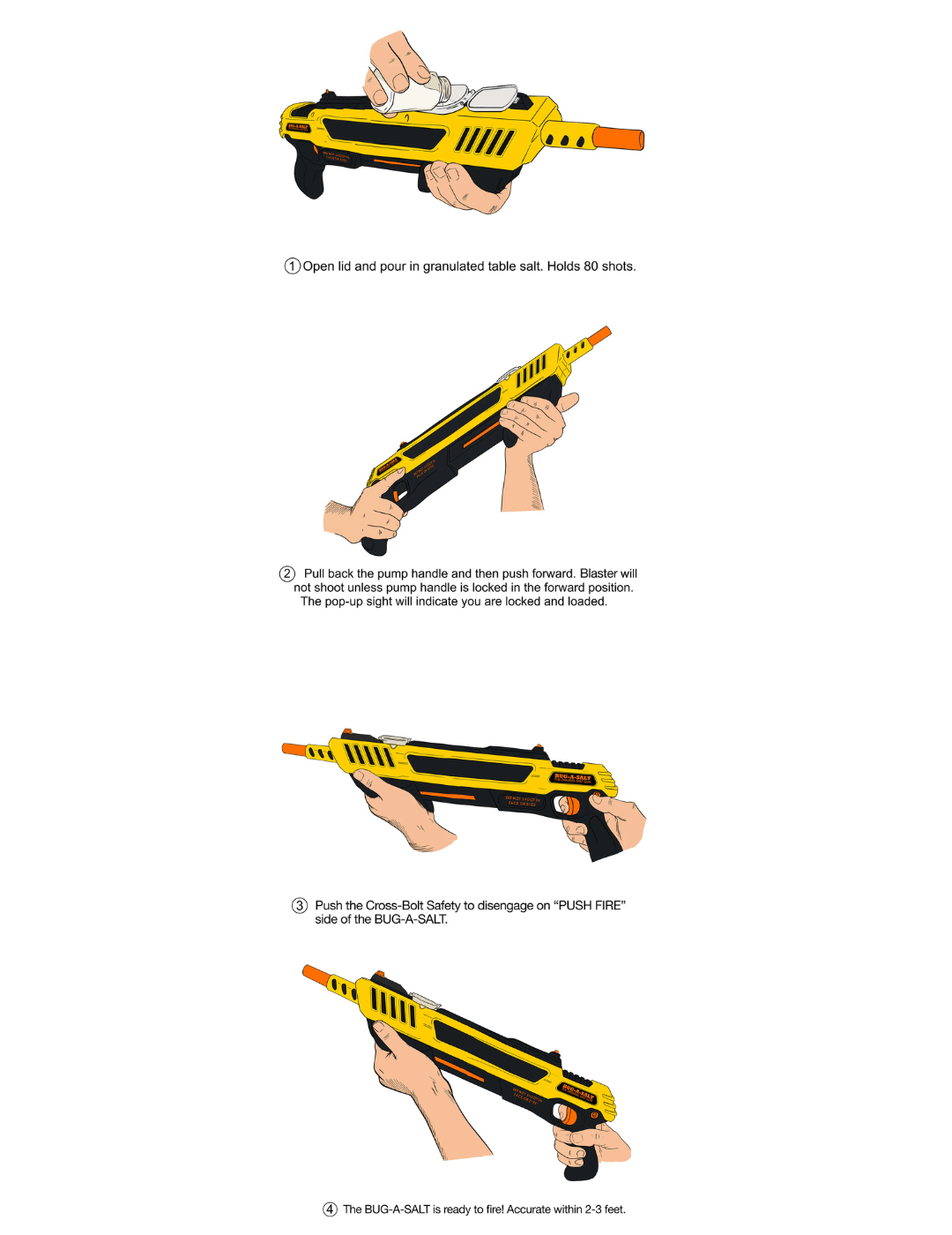 BUG-A-SALT 3.0 – salt-powered fly gun – non-toxic insect killer using table salt – Helvetia Defense Geneva