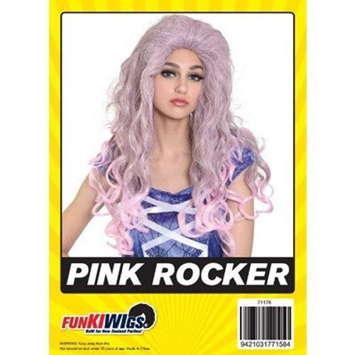 Funkiwi Pink Rocker Wig.