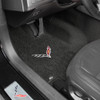 C7 Corvette Stingray Floor Mats - Jet/Black Lloyd Mats with C7 Crossed Flag logo
