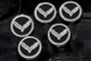 2014-2016 Corvette Z06/C7/Z51 Stingray | Fluid Cap Cover 5Pc Set with Corvette Flag Emblem