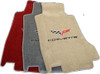 C6 CORVETTE FLOOR MATS WITH C6 EMBLEM AND CORVETTE SCRIPT-HOOK MOUNT 2007.5-2013