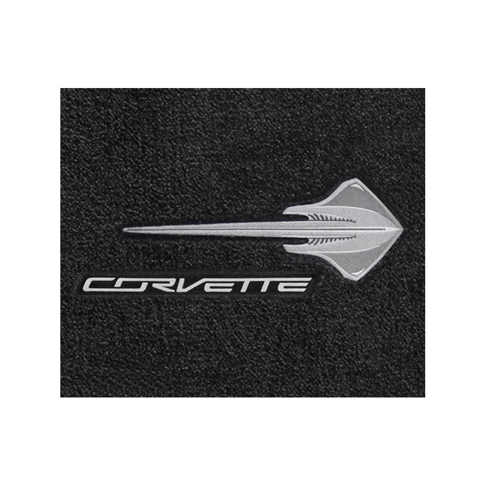 C7 Corvette Stingray Floor Mats - Lloyd Mats Jet/Black with C7 Stingray Logo & Corvette Script