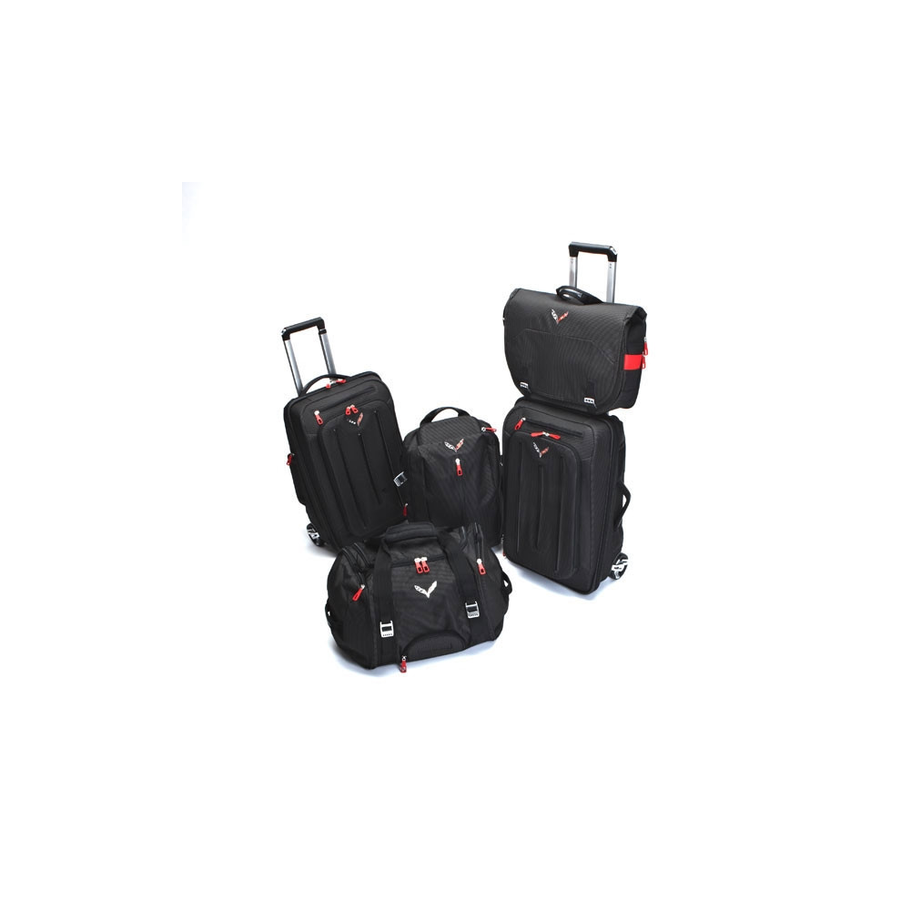Five-Piece Luggage Set w/ C7 Cross-Flag Logo