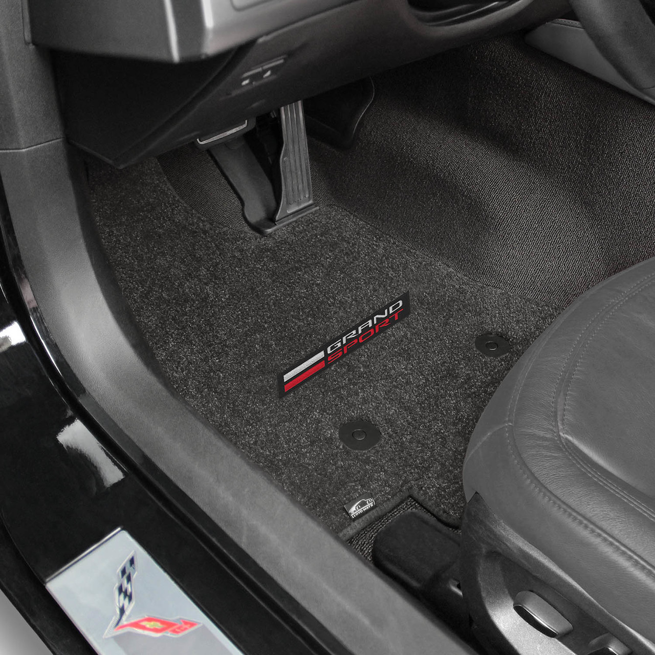 3 "C7 LLYODS ULTIMAT FRONT GRANDSPORT SINGLE LOGO DARK GREY FLOOR MATS"