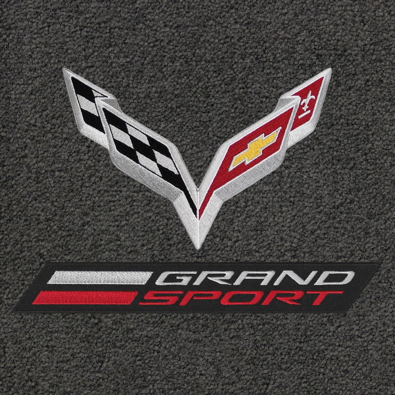 3 "C7 LLYODS ULTIMAT FRONT GRANDSPORT DOUBLE LOGO DARK GREY FLOOR MATS"