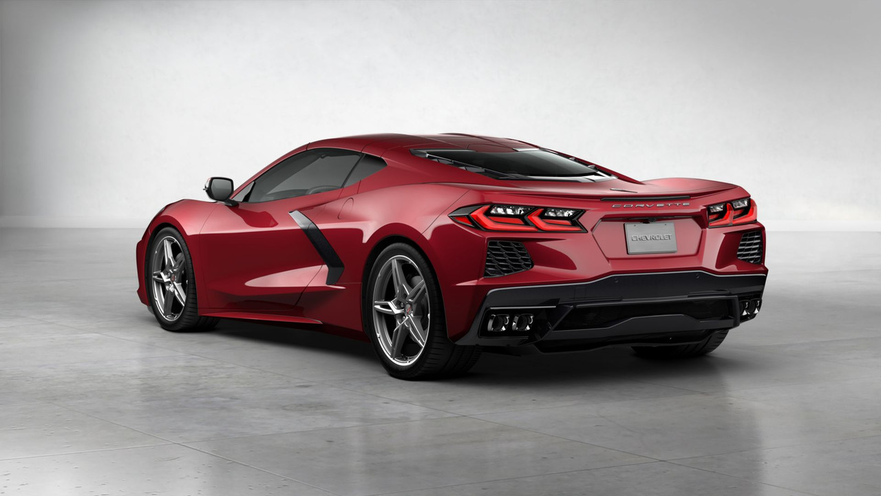 C8 Corvette Script Rear Emblem in Arctic White