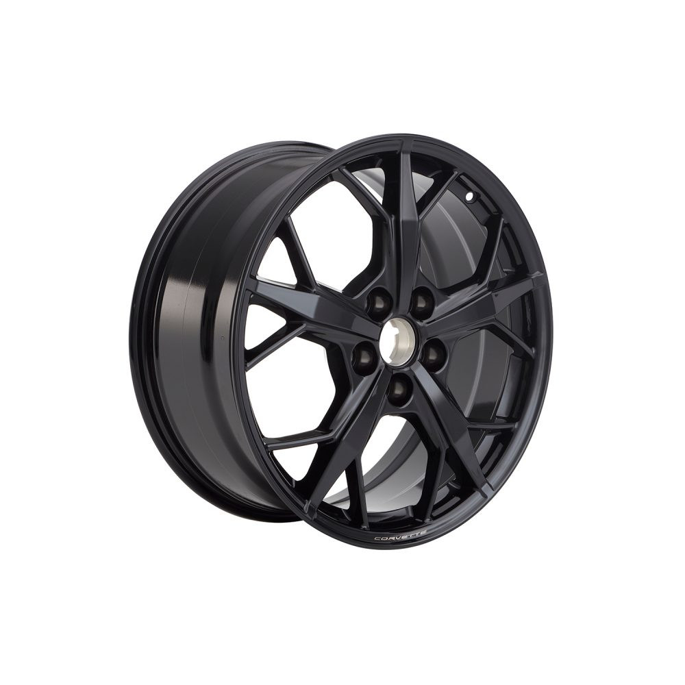 C8 20x11-Inch Aluminum 5-Trident Spoke Rear Wheel in Black