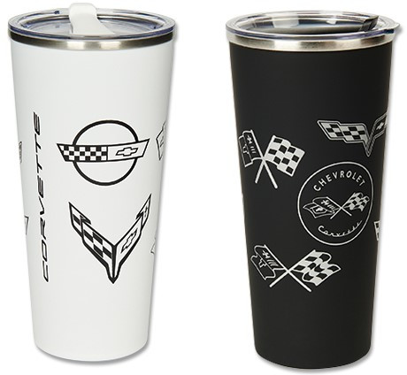 CORVETTE GENERATIONS STAINLESS STEEL TUMBLER