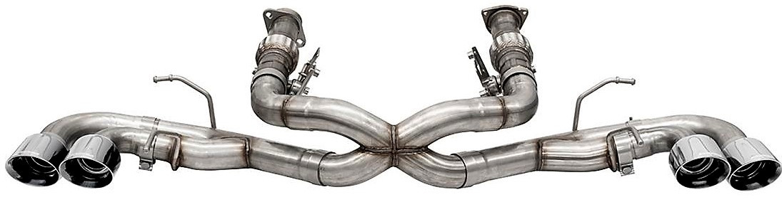 CORSA C8 EXTREME SOUND 3" AFM ONLY CAT BACK QUAD 4.5" POLISHED TIPS NON NPP