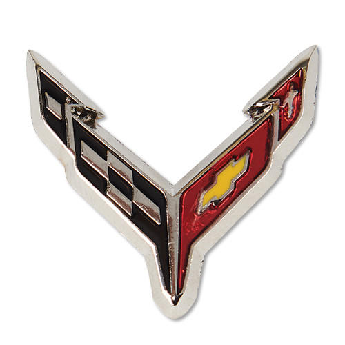 NEXT GENERATION C8 CORVETTE FLAG LAPEL PIN 