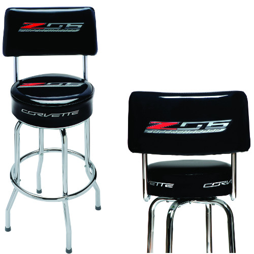 Z06 CORVETTE PUB STOOL W/BACK